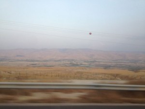 Border with Jordan - note the fence protecting the border with minefield just on the other side