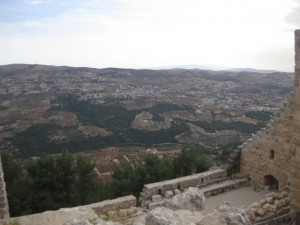 View of the surrounding country from Ajloun castle